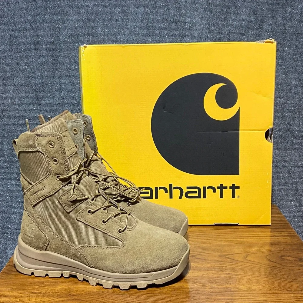 Carhartt Gilmore Waterproof 8-Inch Side Zip Work Boots Coyote FH8022-M Mens 8W‎